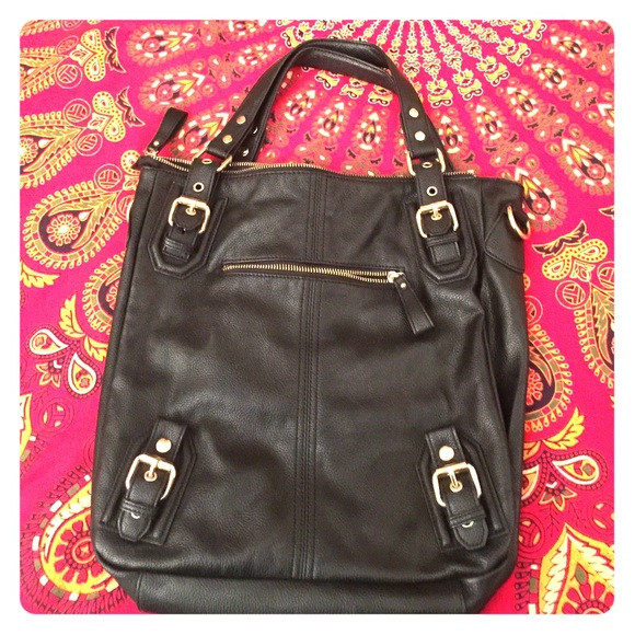 Urban outfitters black leather bag
