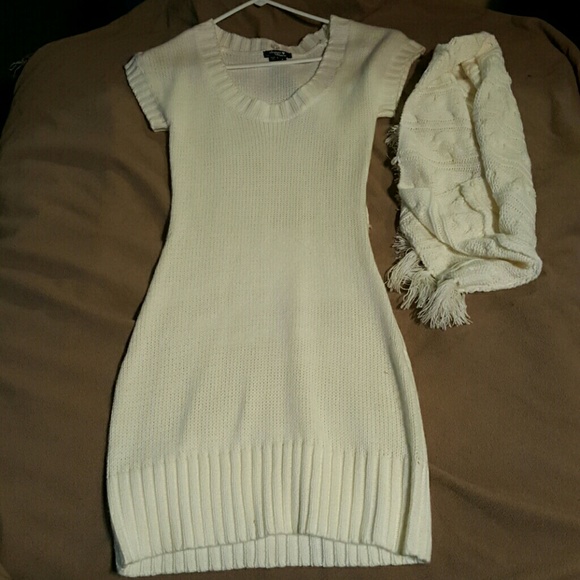 Macy's Sequin Hearts Belted Sweater Dress