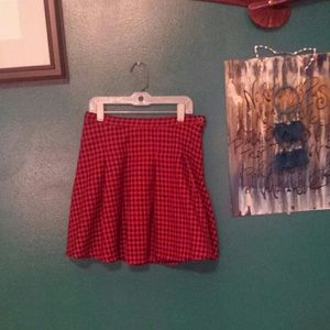 Plaid school girl skirt