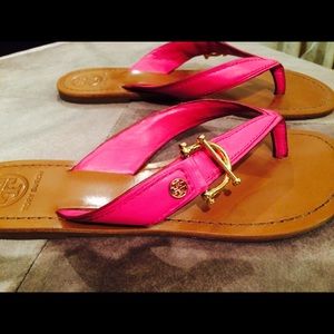 Pink Tory Burch Flip Flops