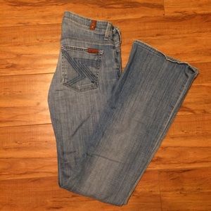 7 for all Mankind Light Wash Bootcut Jeans
