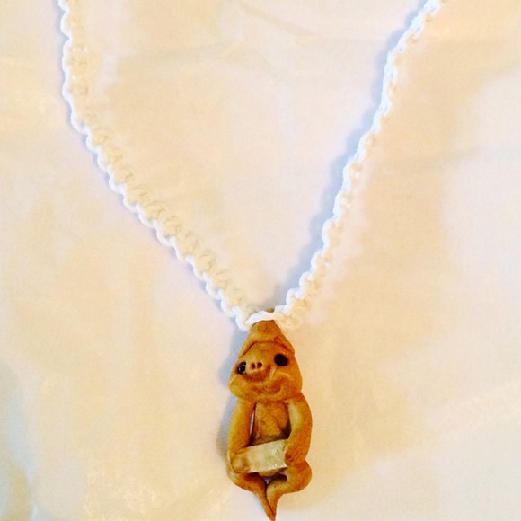 Fae fairy gnome w quartz crystal necklace choker