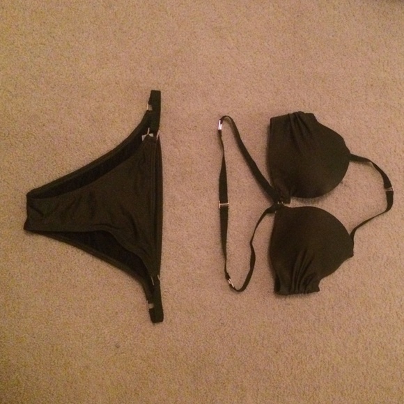 Dark Green Victoria's Secret push-up bikini