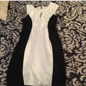 Black and white bodycon dress