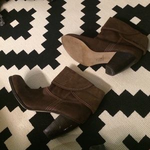 Faux Suede Brown Booties