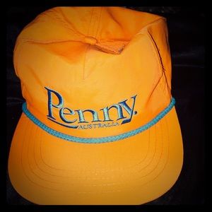Penny SnapBack orange with blue writing