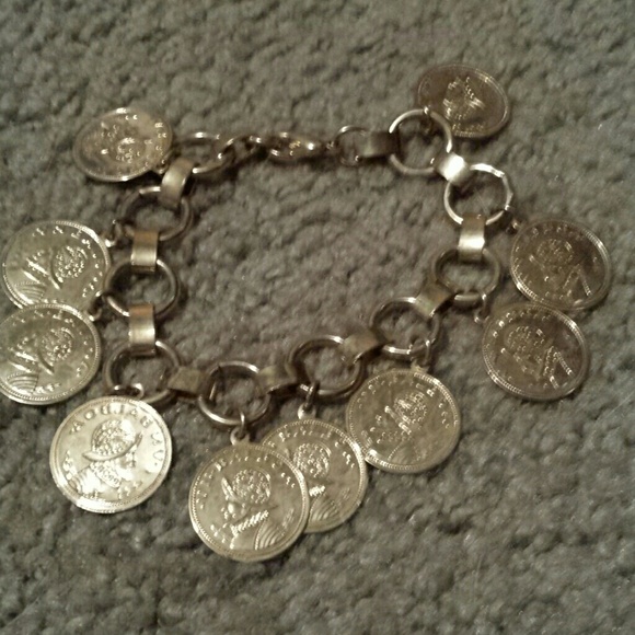 Gypsy boho gold coin collector bracelet