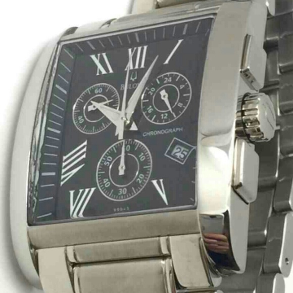 Bulova Mens Chronograph Stainless Steel Watch