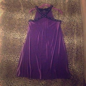 Black rhinestoned (Tunic) mini dress