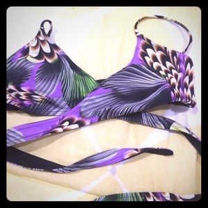 L space Chloe wrap swim top