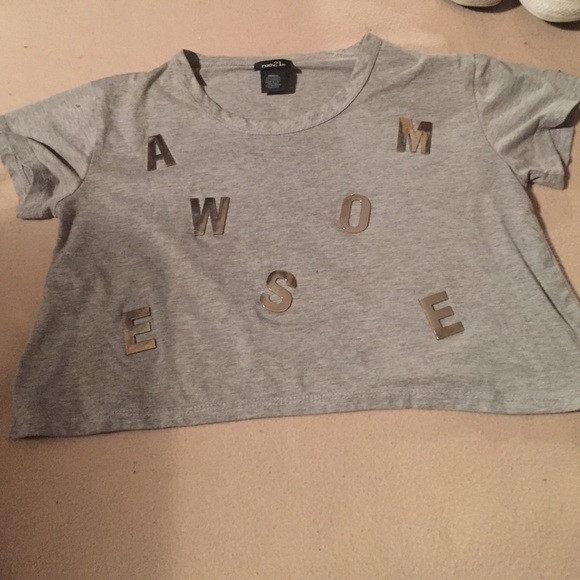 ✨ Gray "Awesome" Crop Top ✨