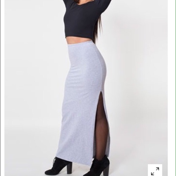 American Apparel Dresses & Skirts - Cotton spandex slit maxi skirt