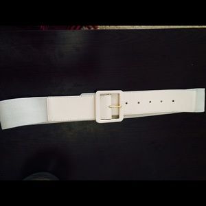 Banana Republic elastic white belt