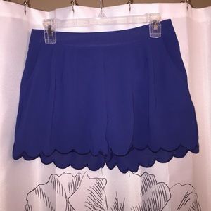 Navy fabric shorts