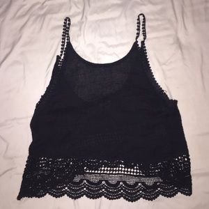 Dark Grey Crotchet Tank