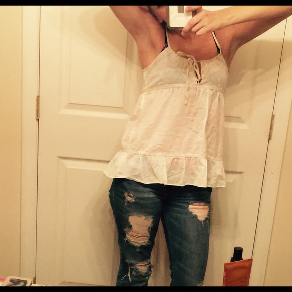 Hollister white tank
