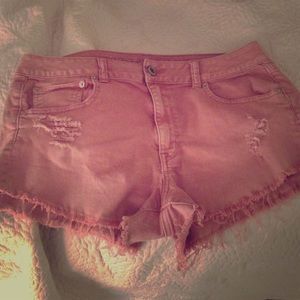 American eagle distressed denim shorts