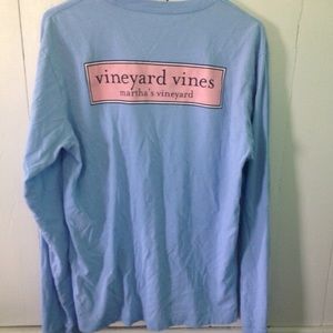 ISO VINEYARD VINES MAUI BLUE LONG SLEEVE SIZE XS