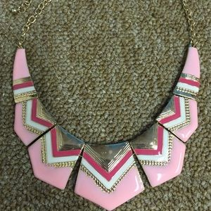 Pink statement necklace