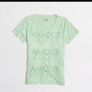 J crew Amour embroidered T shirt