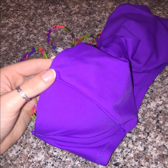 Adorable push-up purple flowered bikini💜 - Picture 3 of 4