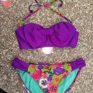 Adorable push-up purple flowered bikini💜
