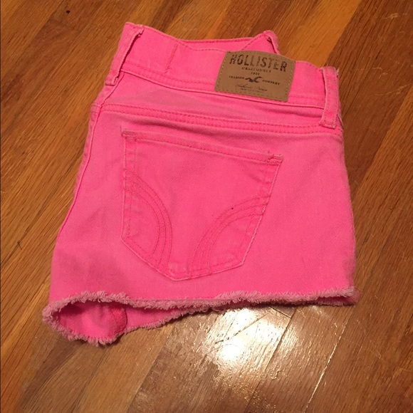 Bright pink hollister shorts