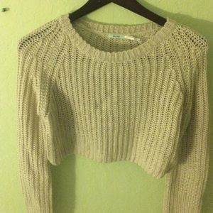cropped cream Urban outfitters knit sweater