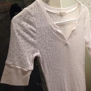 Sheer white leopard print