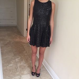 Black peplum sequin dress! PERFECT 4 THE HOLIDAYS