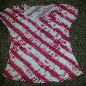 Striped tie dye shirt