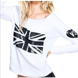 VS PINK British Flag Sequin Bling Limited RARE XS