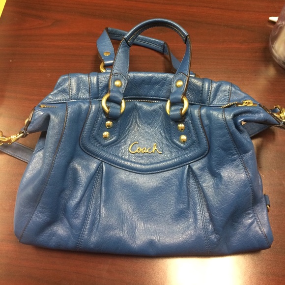 Vibrant blue Coach purse
