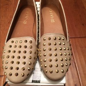 Nude studded aldo flats-NEVER WORN