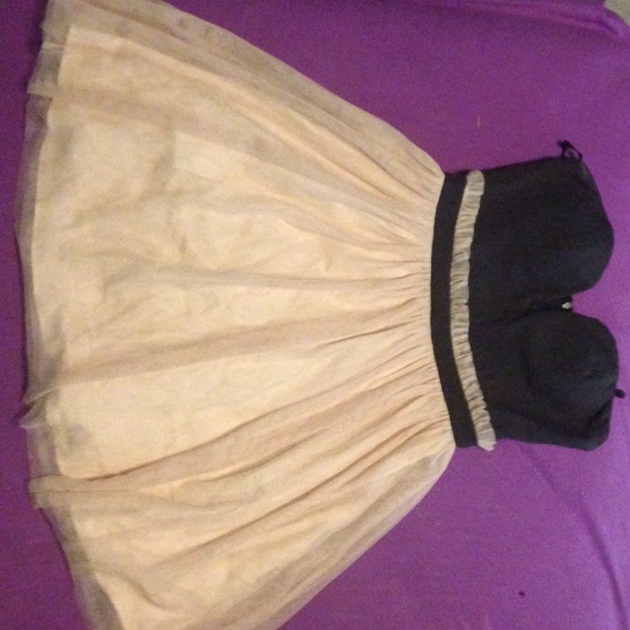 Black and cream party dress