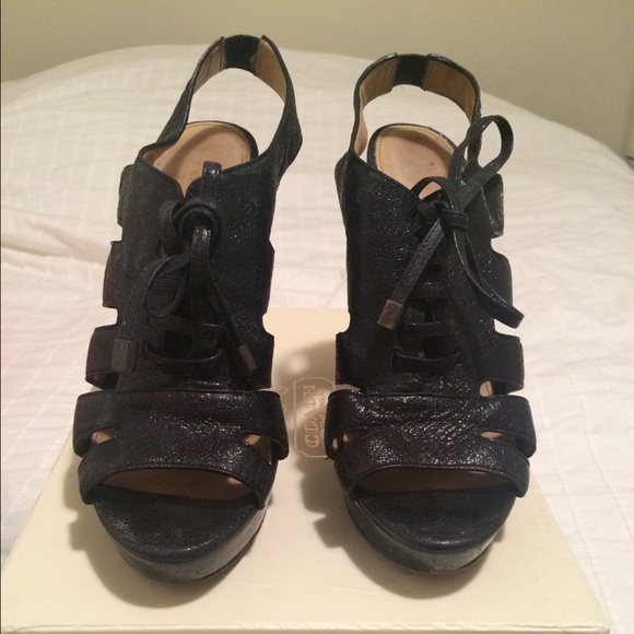 COACH platform lace-up pump sandal - Picture 1 of 3