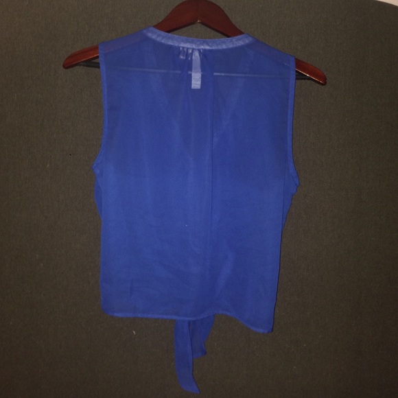 Blue Tank Top, Button Up, Medium - Picture 2 of 2