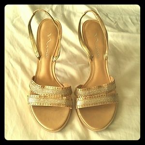 High heel Gold Sandals