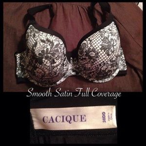 Cacique satin smooth full coverage bra