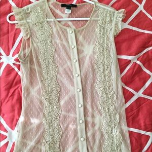 Sheer lace top