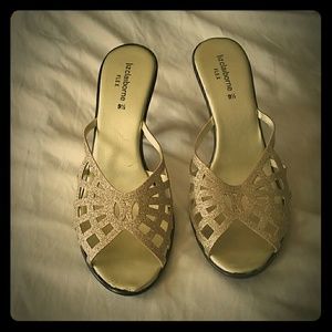 Liz Clair bone Gold high heels