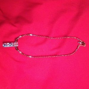 dichroic necklace with Swarovski crystals