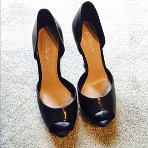 Aldo open-toe black heel.