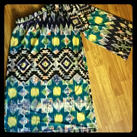 Aztec Print One shoulder mini dress - Picture 1 of 3