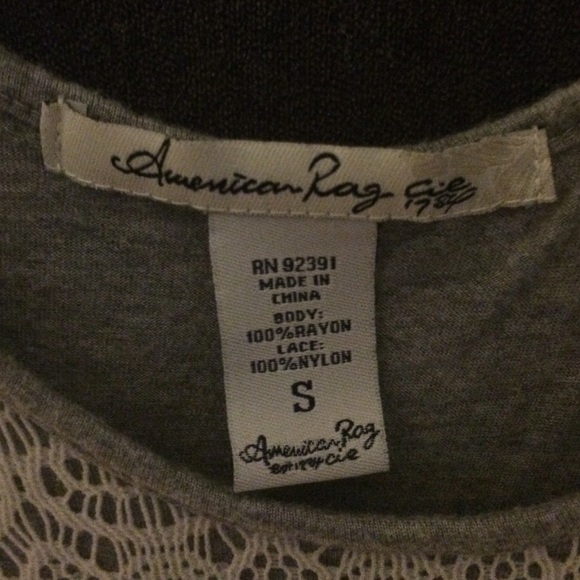 Lace/Crochet Tank Top, Size S, American Rag - Picture 3 of 3