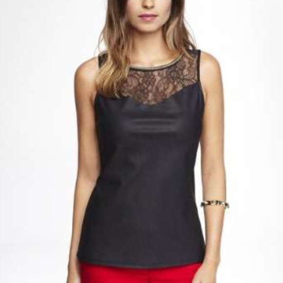 LACE AND CHAIN YOKE (MINUS THE) LEATHER SHELL TOP