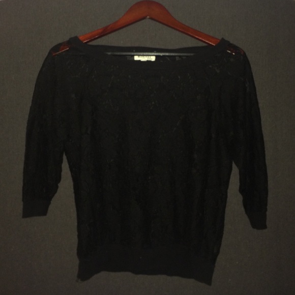 Black Lace Top - Picture 1 of 2