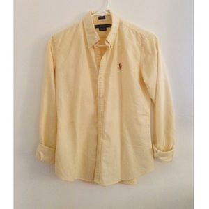 Ralph Lauren White And Yellow Button Up