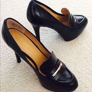 Black Leather Pumps