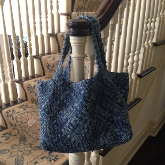 Woven Denim Bag